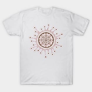 Virus Mandala (brown) T-Shirt